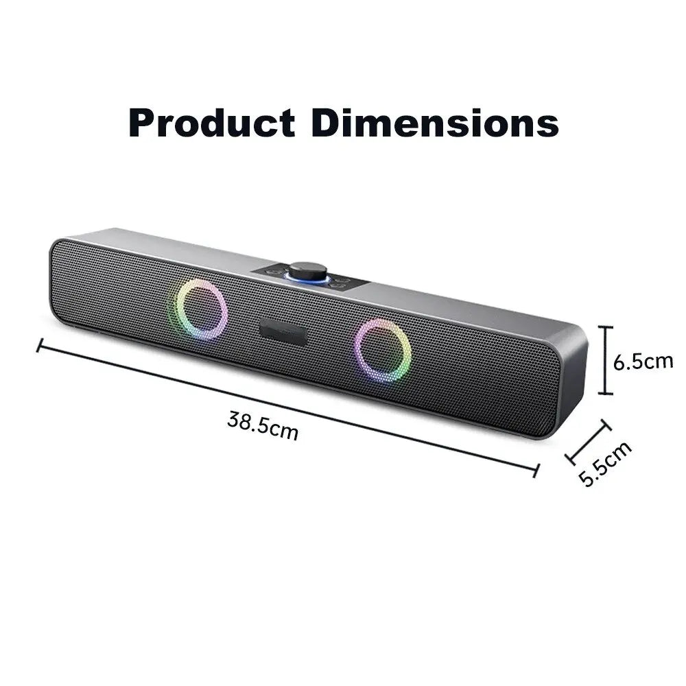 Bluetooth Speaker HD Sound Portable Playback AUX TF Card and USB LED Light Speaker Bluetooth 5.3 Wireless for Home Party Outdoor