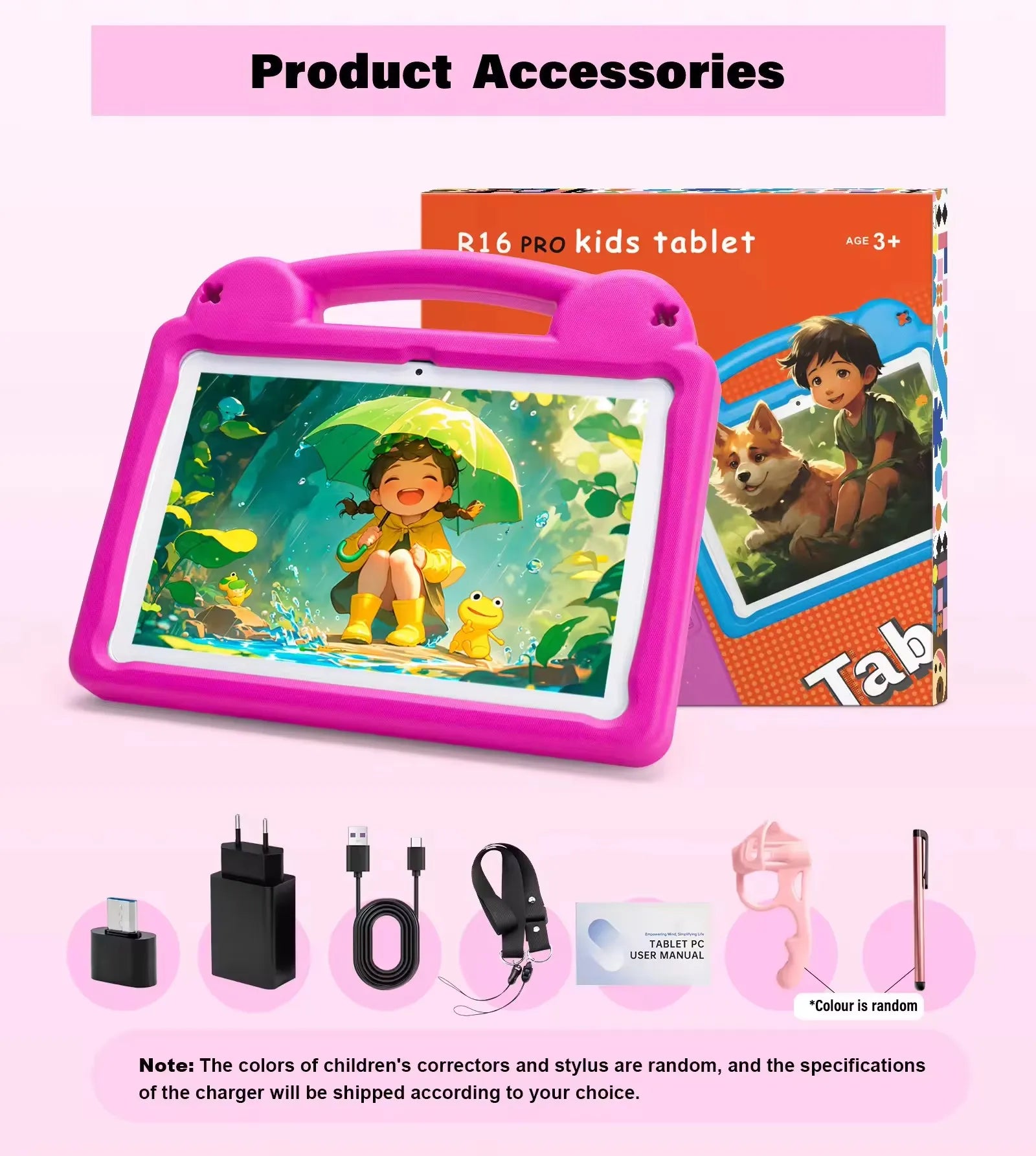 Android 15 Kids Tablet, 10.1inch Tablet for Kids, 8GB RAM 64GB ROM Toddler Tableta with Case, 5000mAh Octa-core Children Tableta