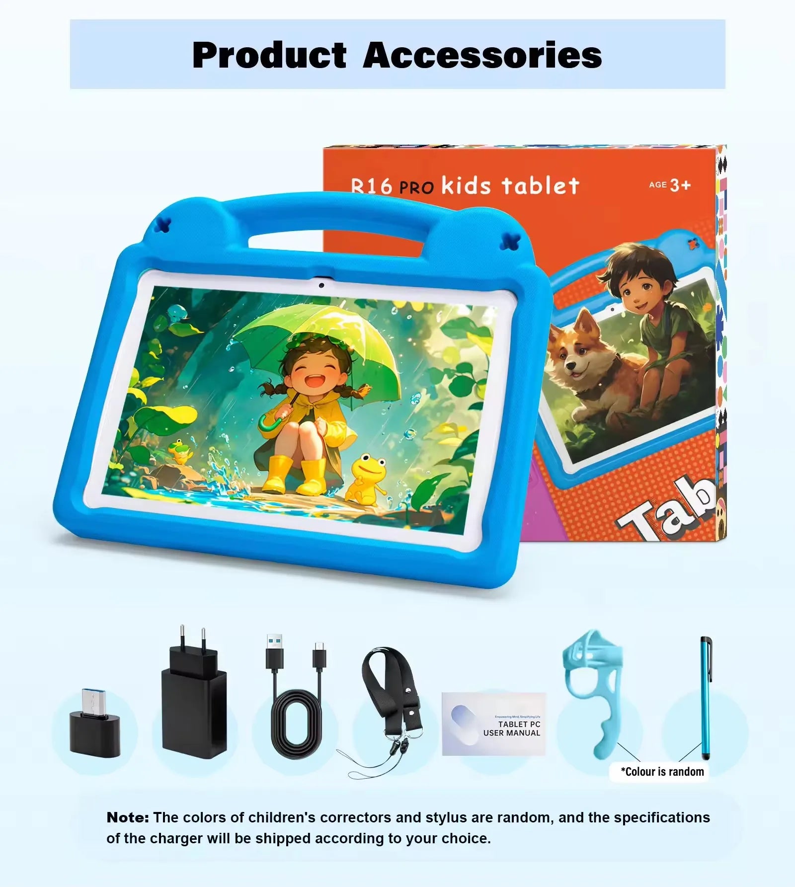 Android 15 Kids Tablet, 10.1inch Tablet for Kids, 8GB RAM 64GB ROM Toddler Tableta with Case, 5000mAh Octa-core Children Tableta