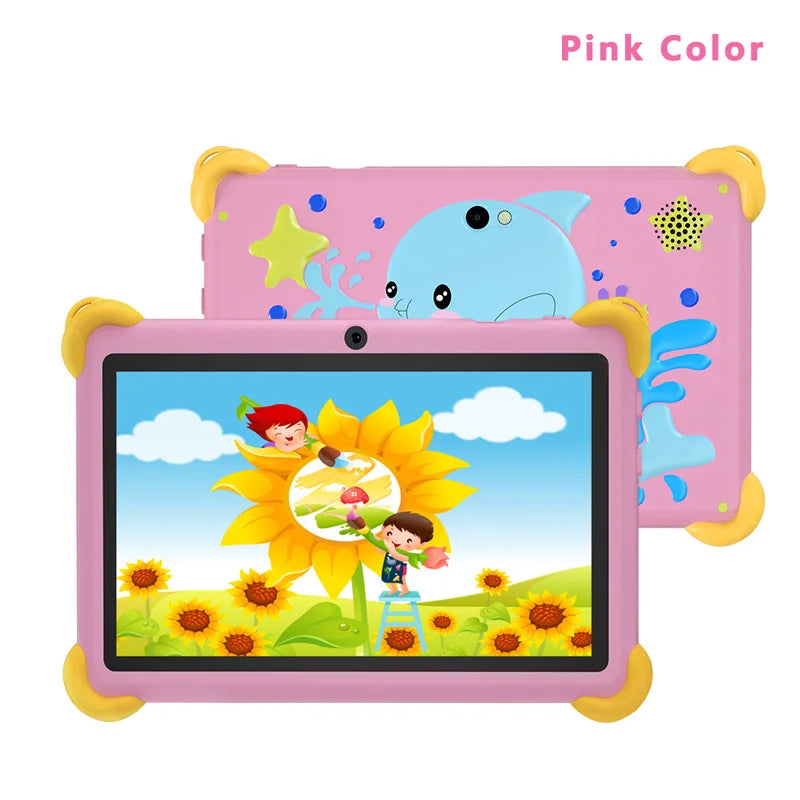 2025 New 7 Inch Cartoon Pattern Kids' tablets Quad Core 4GB RAM 64GB ROM 5G WiFi Learning Education Games Tablet Children's Gift